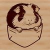 SVG Vector Guinea Pet Clip Art A high-quality SVG illustration of a guinea pig, suitable for digital cutting machines like Cricut or laser cutters.