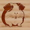 Guinea Pig SVG Template for Cricut Projects A digital illustration of a cute guinea pig for use in various designs and projects.