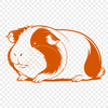 SVG Guinea Pet Clip Art Design A digital illustration of a guinea pig, suitable for personal and commercial use in various design projects.