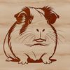 Cute Furry Friends Vector Image A small, furry guinea pig illustration in vector format, suitable for use in digital designs and craft projects.