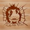 Whimsical Pet Graphics Vector Art A cute illustration of a guinea pig in a graphic format suitable for digital use.