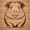 Adorable Cavy Companion A small mammal with large eyes, cute whiskers, and soft fur, commonly kept as a pet.