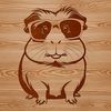 Cute Cartoon Guinea Pig in Shades A cartoon guinea pig wearing sunglasses as a pet animal character.
