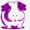 Simple Line Drawn Pet Icon A simple line-drawn illustration of a guinea pig in a neutral color scheme.