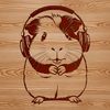 Simple Outline Guinea Pig Illustration A digital illustration of a guinea pig in simple outline form.