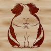 Whimsical Guinea Pig Design Vector Art A vector graphic representation of a popular household pet, the guinea pig.
