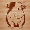 A digital illustration of a Guinea Pig, suitable for cutting machines and stencils.