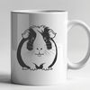 Happy Guinea Pig Vector A vector illustration of a happy guinea pig, suitable for digital design projects.