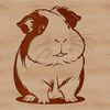 A detailed illustration of a guinea pig, suitable for use in digital designs such as vector art and clipart.