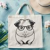Cuteness Overload Guinea Pig SVG A cartoon guinea pig character wearing glasses in front of a white background.