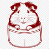 Free Guinea Pig Clipart Illustration A cute illustration of a guinea pig suitable for use in digital designs and crafts.