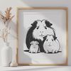 Free Vector Guinea Pig Design A detailed illustration of a guinea pig as a vector graphic design suitable for various applications and editing software.