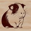 Guinea Pig SVG Illustration Design A high-quality SVG illustration of a friendly guinea pig, ideal for use in crafting and design projects.