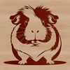 SVG Guinea Pig Design for Pyrography and Cricut A Guinea Pig illustration designed as vector art, ideal for cutting machines and pyrography.
