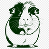 Guinea Pet SVG Design SVG illustration of a friendly guinea pig for various design purposes.