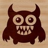 A simple vector illustration of a cute monster character with cartoon-like features.