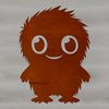A playful monster design created with vector art for Halloween decorations or crafts.