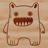 Friendly Fright Freebie A simple illustration of a cute monster with a friendly face and cartoonish features.