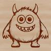 Cute Creature SVG Design A colorful, cute monster illustration for crafting and design projects.