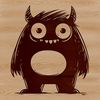 Colorful illustration of a cute monster for Halloween decorations or crafts.