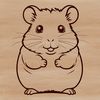 Playful Rodent Clip Art A detailed illustration of a hamster in a playful pose, suitable for personal or commercial use as clip art.