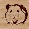 Beautiful Hamster Vector Design A cartoon hamster illustration suitable for personal or commercial projects.