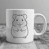 Furry Friends Illustration A digital illustration of a furry hamster with a cute expression.