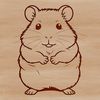 Cute Hamster Design Vector Graphic A whimsical hamster design suitable for various digital applications.