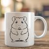 Adorable Furry Friend Clip Art A small, furry hamster sitting on its hind legs, suitable for use in digital designs and crafts.