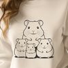 Cute Hamster Illustration in Vibrant Colors Colorful illustration of a cute hamster in various colors, suitable for family activities or as a pet-themed graphic.