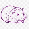 Free SVG Clip Art Hamster A simple illustration of a hamster in a circular habitat, suitable for use as clip art or vector design.