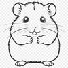 Cute Furry Companion A small furry animal with a rounded body and long tail, commonly kept as a pet.
