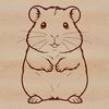 Free Vector Hamster Character Design A cute hamster character illustrated in vector format.