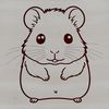 A small rodent, typical example of a pet animal.