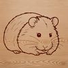 Beautiful Hamster Clip Art A colorful illustration of a cute hamster in a simple design.