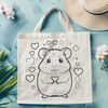 Adorable Hamster Clip Art Design A digital illustration of a small, furry hamster sitting on its hind legs.
