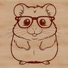 Furry Friend Wearing Shades A small, furry animal wearing glasses in front of a simple background.