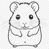 SVG illustration of a small furry hamster animal, ideal for digital designs and printing.