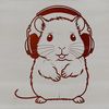 Free SVG Hamster Design for Crafting Hamster illustration in vector format for crafting and design purposes.