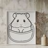 Pocket-Friendly Animal Vector Art A simple illustration of a hamster in a pocket-sized environment.