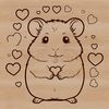 Whisker Wonderland SVG Image A small, furry hamster sitting on its hind legs, suitable for use in design projects.