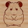 Whimsical Hamster Figurine SVG Design A cute hamster figurine made from vector art, suitable for cutting machine designs.