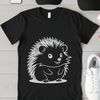 Hedgehog Portrait Vector Art A detailed illustration of a hedgehog featuring sharp quills and a pointed snout.