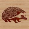 A detailed illustration of a hedgehog with sharp quills and curious expression.