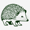 Cute Prickly Mammal Vector Graphic A small, spiny mammal with rounded body and long snout, rendered as a vector graphic in SVG format.