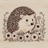 Floral Friends - Vector Hedgehog Art A vector illustration of a hedgehog in a floral setting.