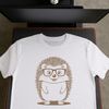 Stylized Hedgehog Character A cartoon hedgehog character wearing glasses in a stylized vector design.
