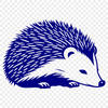 Prickly Vector Animal Illustration A small mammal with sharp quills, depicted in a clean and simplified vector design.