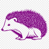 Vector Hedgehog Design for Crafting A digital illustration of a hedgehog with sharp quills, suitable for vector design projects.