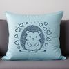 Adorable Hedgehog with Love Hearts An adorable hedgehog with love hearts surrounded its body, suitable for various uses.